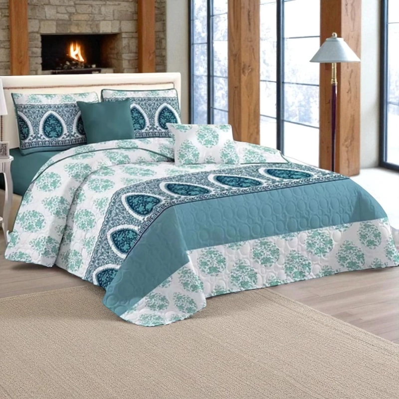 CUBRECAMA QUILT DE VERANO DE 1.5 PLAZAS MEDIDA 180X230CM DELGADO + 1 FUNDA DE ALMOHADA CMV15P-GS-38 - 1