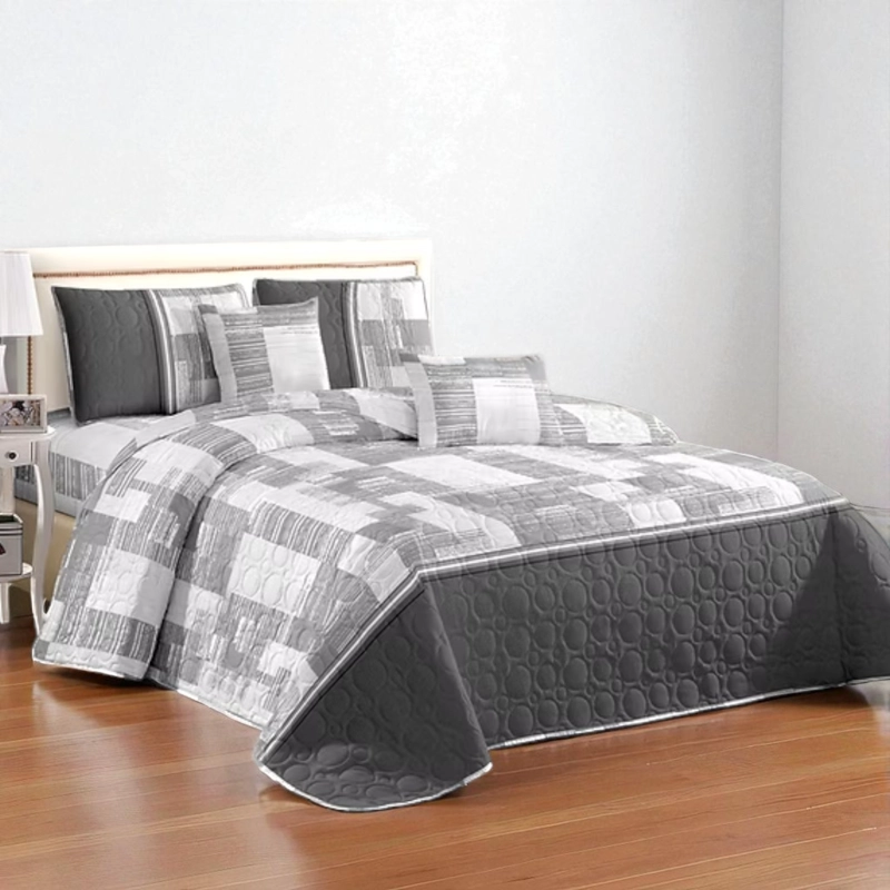 CUBRECAMA QUILT DE VERANO DE 1.5 PLAZAS MEDIDA 180X230CM DELGADO + 1 FUNDA DE ALMOHADA CMV15P-GS-33 - 1