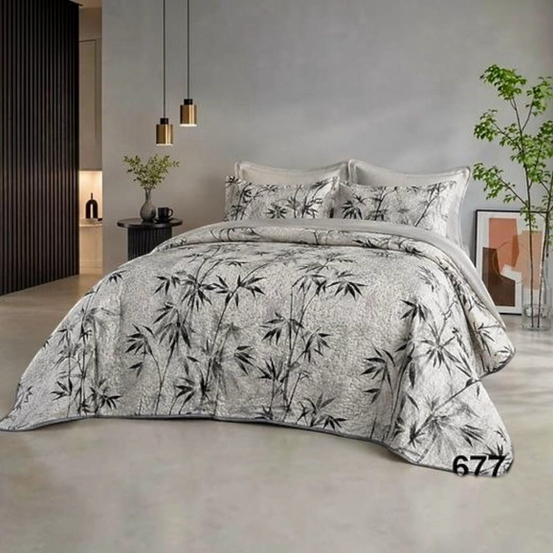 CUBRECAMA QUILT DE VERANO DE 1.5 PLAZAS MEDIDA 180X230CM DELGADO + 1 FUNDA DE ALMOHADA CMV15P-GS-16 - 1