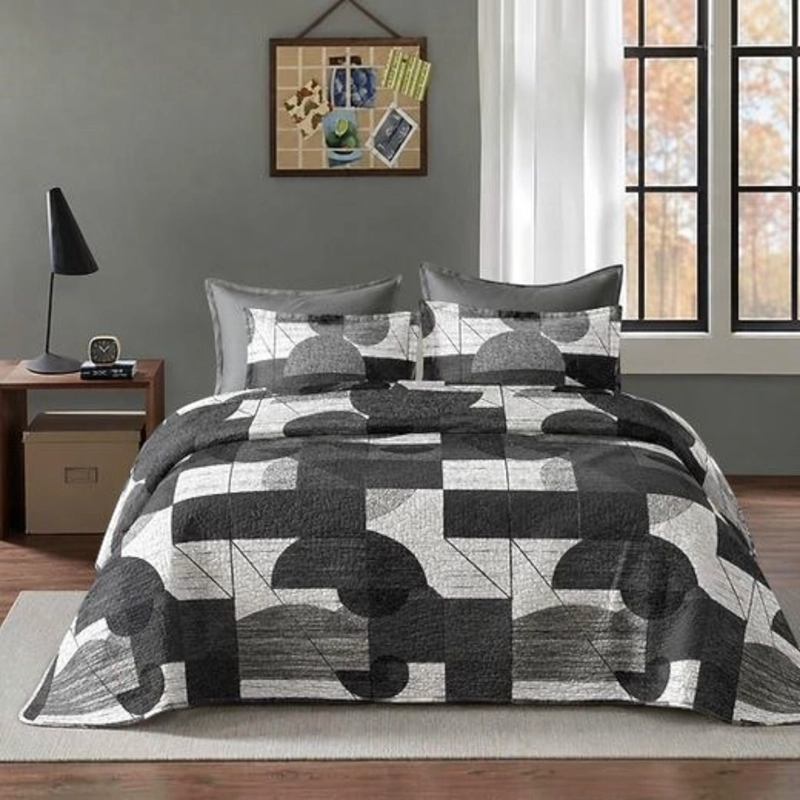 CUBRECAMA QUILT DE VERANO DE 1.5 PLAZAS MEDIDA 180X230CM DELGADO + 1 FUNDA DE ALMOHADA CMV15P-GS-11 - 1