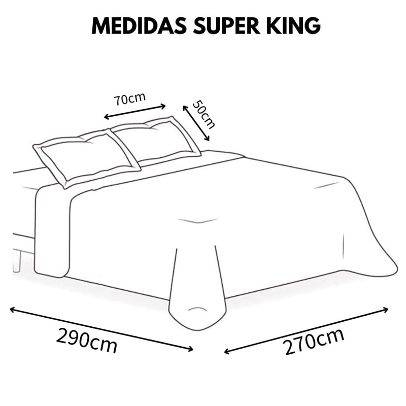 CUBRECAMA QUILT DE VERANO SUPER KING MEDIDA 270X290CM DELGADO + 2 FUNDAS DE ALMOHADA CMVSUPERK-GS-14 - 4