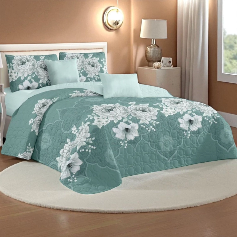 CUBRECAMA QUILT DE VERANO DE 1.5 PLAZAS MEDIDA 180X230CM DELGADO + 1 FUNDA DE ALMOHADA CMV15P-GS-35 - 1