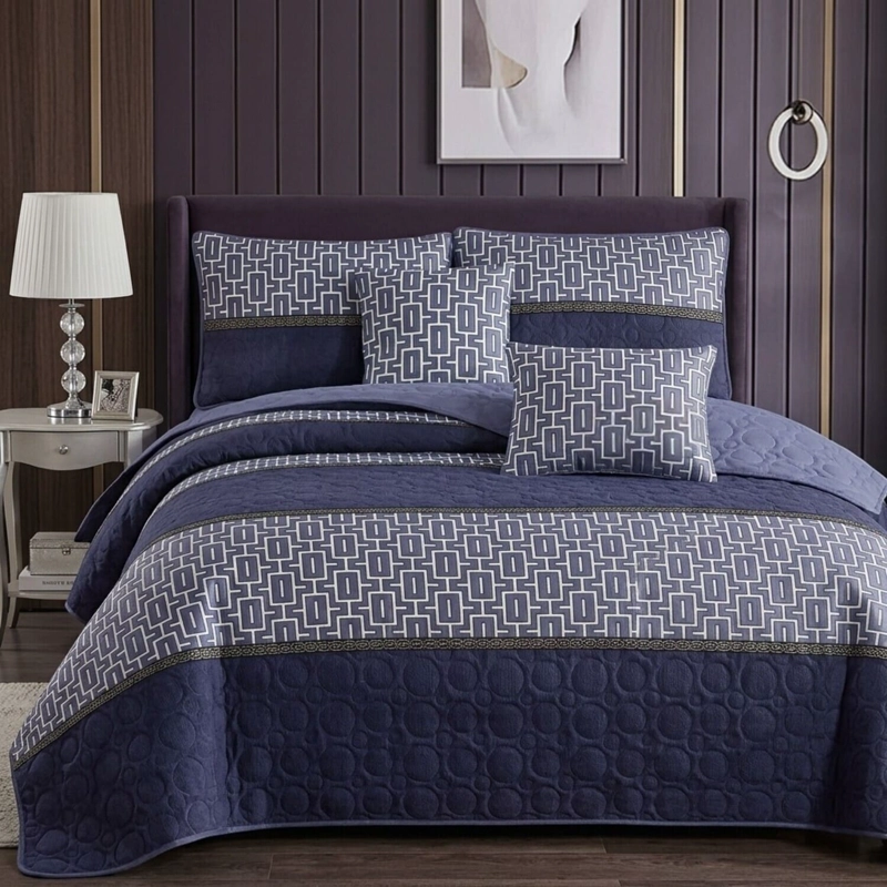 CUBRECAMA QUILT DE VERANO DE 2 PLAZAS MEDIDA 230X250CM DELGADO + 2 FUNDAS DE ALMOHADA CMV2P-KD-39 - 1