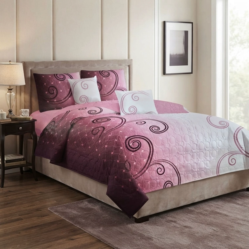 CUBRECAMA QUILT DE VERANO KING MEDIDA 250X270CM DELGADO + 2 FUNDAS DE ALMOHADA CMVKING-KD-19 - 1