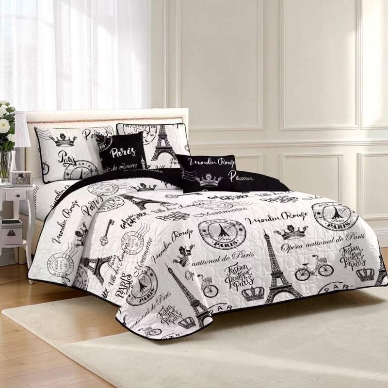 CUBRECAMA QUILT DE VERANO DE 2 PLAZAS MEDIDA 230X250CM DELGADO + 2 FUNDAS DE ALMOHADA CMV2P-KD-36 - 1