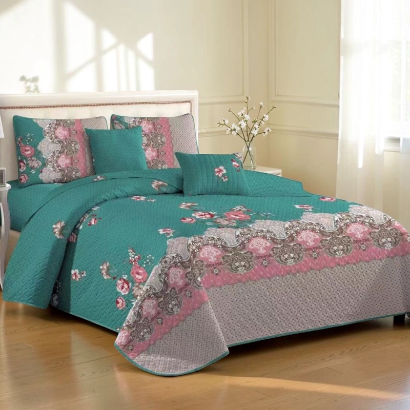 CUBRECAMA QUILT DE VERANO DE 2 PLAZAS MEDIDA 230X250CM DELGADO + 2 FUNDAS DE ALMOHADA CMV2P-KD-33 - 1