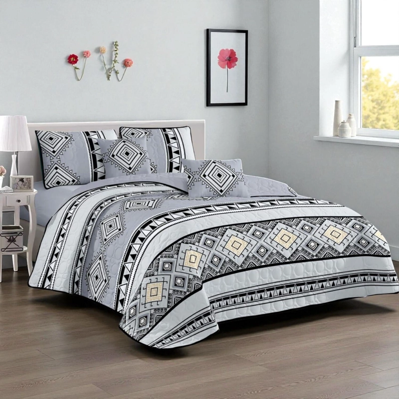 CUBRECAMA QUILT DE VERANO KING MEDIDA 250X270CM DELGADO + 2 FUNDAS DE ALMOHADA CMVKING-KD-23 - 1