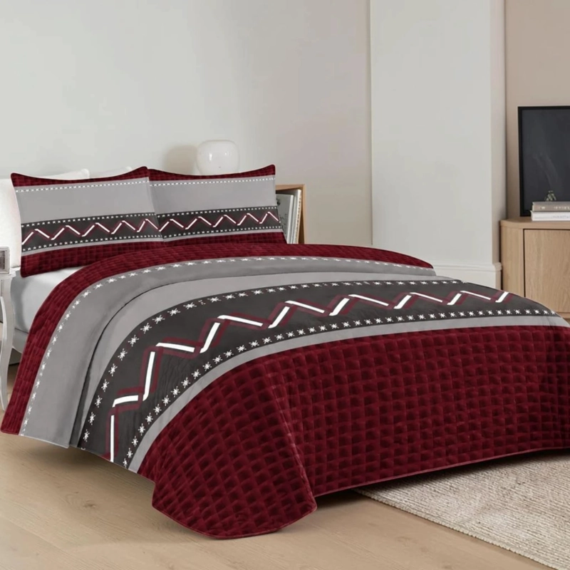 CUBRECAMA QUILT DE VERANO DE 1.5 PLAZAS MEDIDA 180X230CM DELGADO + 1 FUNDA DE ALMOHADA - 1