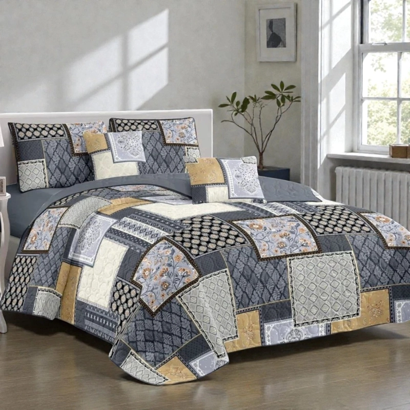 CUBRECAMA QUILT DE VERANO DE 1.5 PLAZAS MEDIDA 180X230CM DELGADO + 1 FUNDA DE ALMOHADA - 1