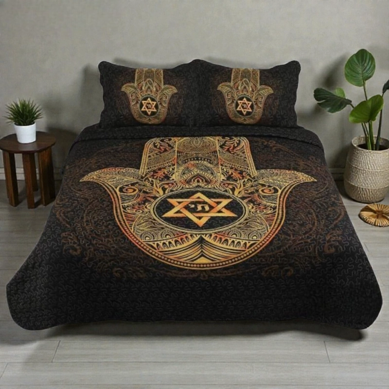 CUBRECAMA QUILT DE VERANO DE 2 PLAZAS MEDIDA 230X250CM DELGADO + 2 FUNDAS DE ALMOHADA - 1