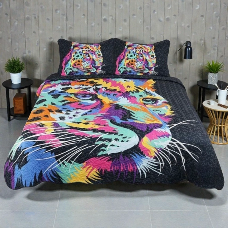 CUBRECAMA QUILT DE VERANO DE 2 PLAZAS MEDIDA 230X250CM DELGADO + 2 FUNDAS DE ALMOHADA - 1