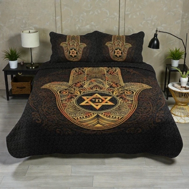 CUBRECAMA QUILT DE VERANO KING MEDIDA 250X270CM DELGADO + 2 FUNDAS DE ALMOHADA - 1