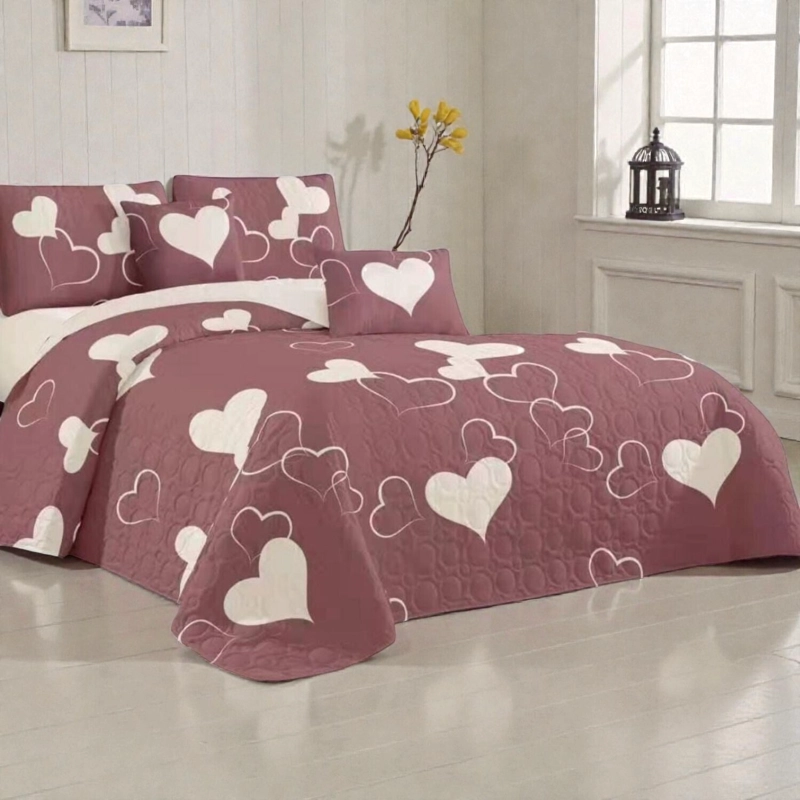 CUBRECAMA QUILT DE VERANO KING MEDIDA 250X270CM DELGADO + 2 FUNDAS DE ALMOHADA - 1