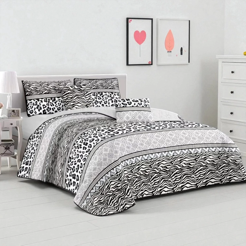 CUBRECAMA QUILT DE VERANO DE 1.5 PLAZAS MEDIDA 180X230CM DELGADO + 1 FUNDA DE ALMOHADA - 1