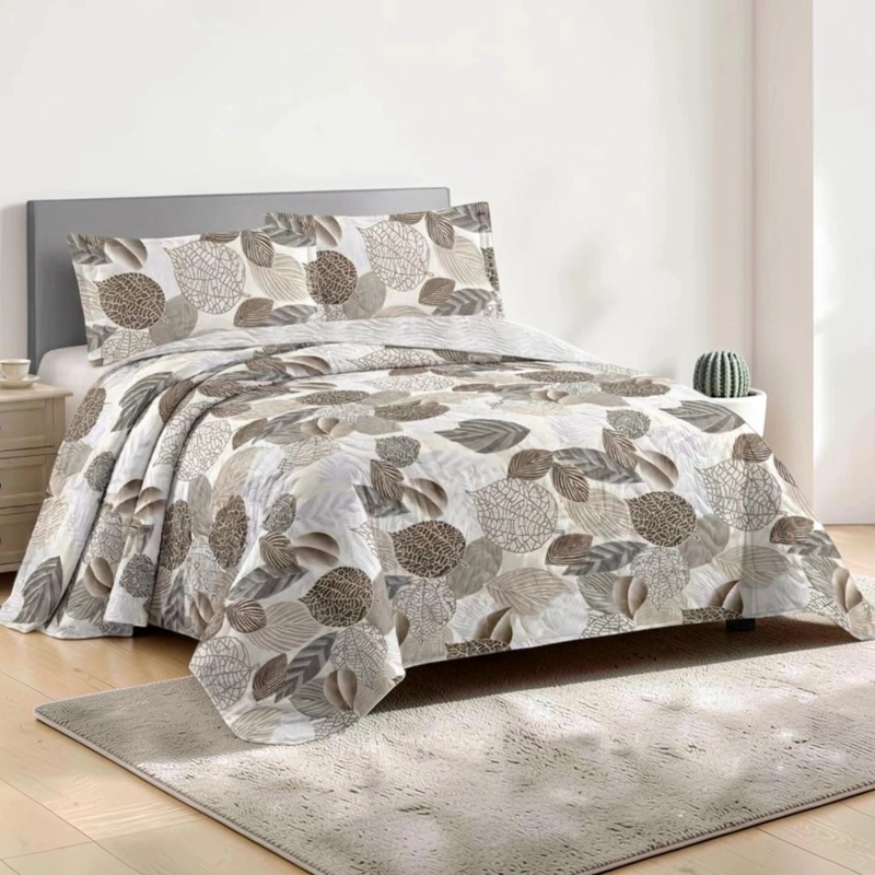 CUBRECAMA QUILT DE VERANO DE 1.5 PLAZAS MEDIDA 180X230CM DELGADO + 1 FUNDA DE ALMOHADA - 1