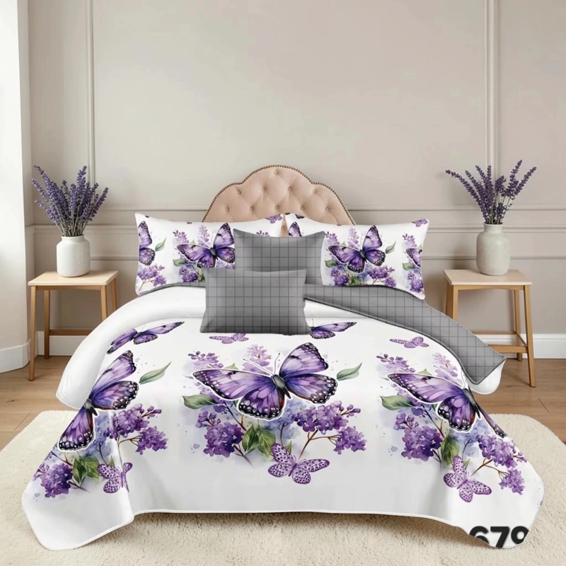 CUBRECAMA QUILT DE VERANO DE 1.5 PLAZAS MEDIDA 180X230CM DELGADO + 1 FUNDA DE ALMOHADA - 1
