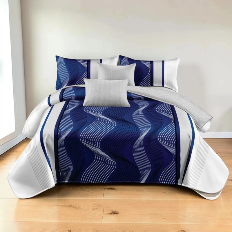 CUBRECAMA QUILT DE VERANO DE 1.5 PLAZAS MEDIDA 180X230CM DELGADO + 1 FUNDA DE ALMOHADA - 1