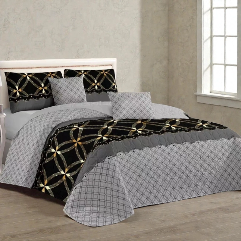 CUBRECAMA QUILT DE VERANO DE 1.5 PLAZAS MEDIDA 180X230CM DELGADO + 1 FUNDA DE ALMOHADA - 1