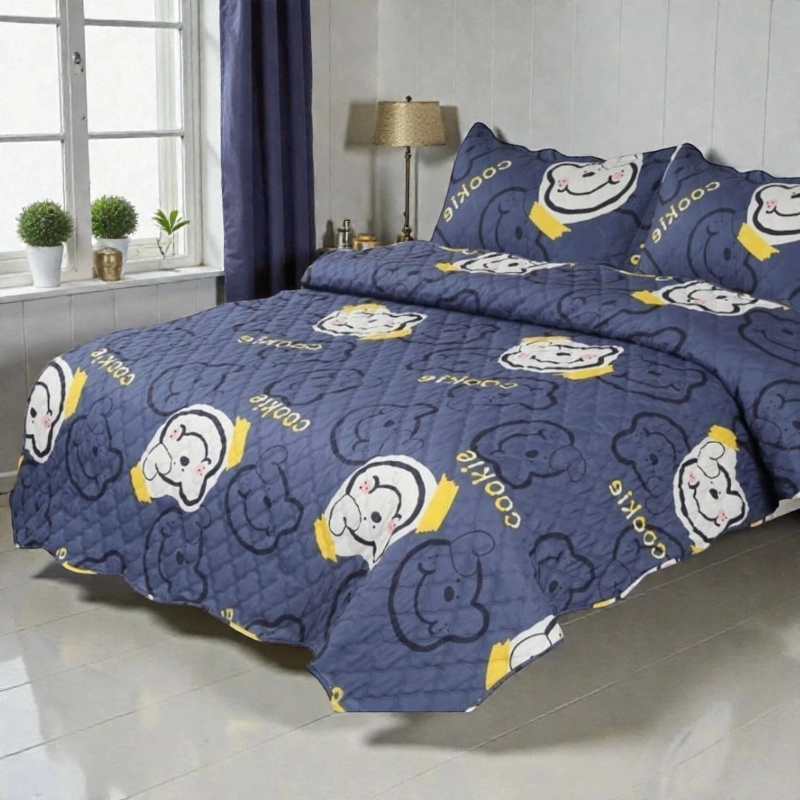 CUBRECAMA QUILT DE VERANO DE 1.5 PLAZAS MEDIDA 180X230CM DELGADO + 1 FUNDA DE ALMOHADA - 1