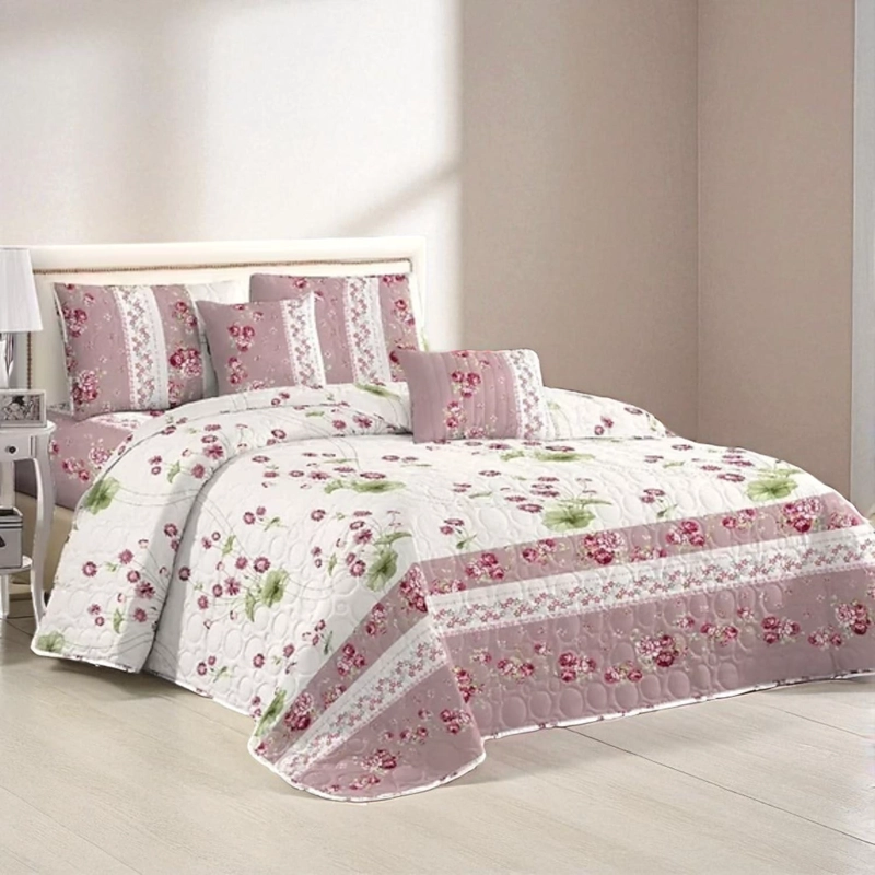 CUBRECAMA QUILT DE VERANO KING MEDIDA 250X270CM DELGADO + 2 FUNDAS DE ALMOHADA - 1