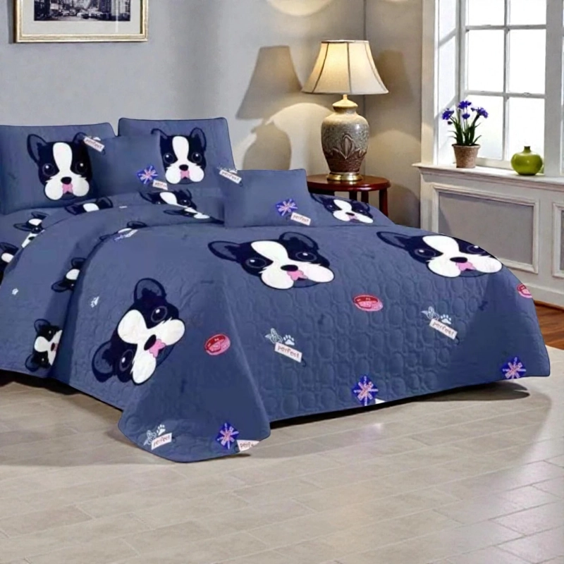 CUBRECAMA QUILT DE VERANO DE 1.5 PLAZAS MEDIDA 180X230CM DELGADO + 1 FUNDA DE ALMOHADA - 1