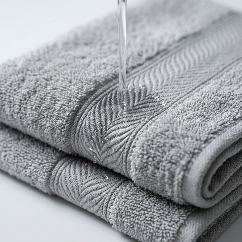 JUEGO DE 3 TOALLAS DE BAÑO 100% ALGODON DE CUERPO Y MANOS  GRIS - 2