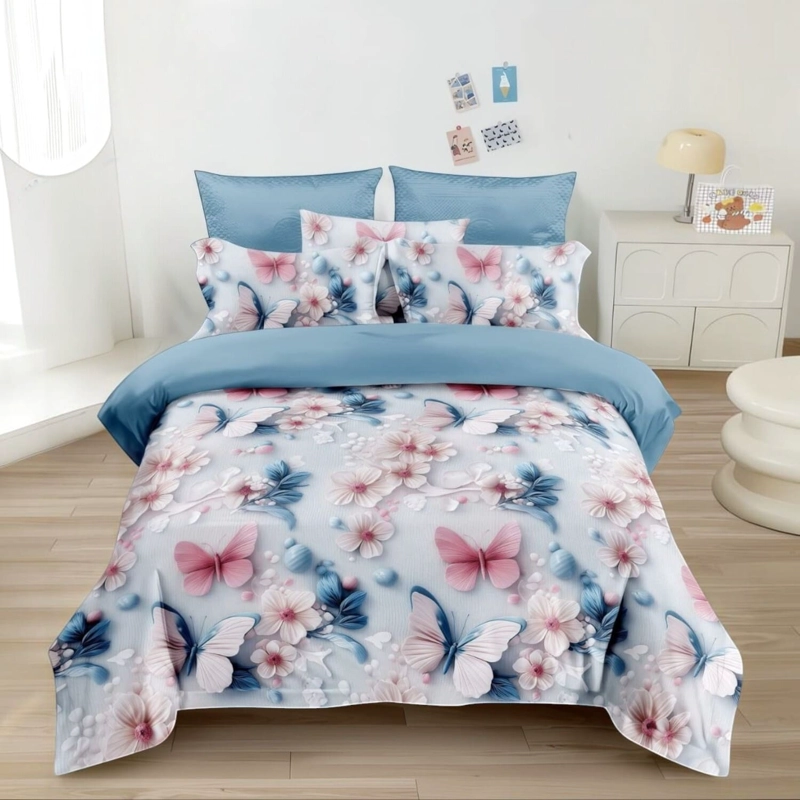 QUILT CUBRECAMA DE VERANO ESTAMPADO 250X270CM + 2 FUNDAS DE ALMOHADA CM3DKING-TF-13 - 1