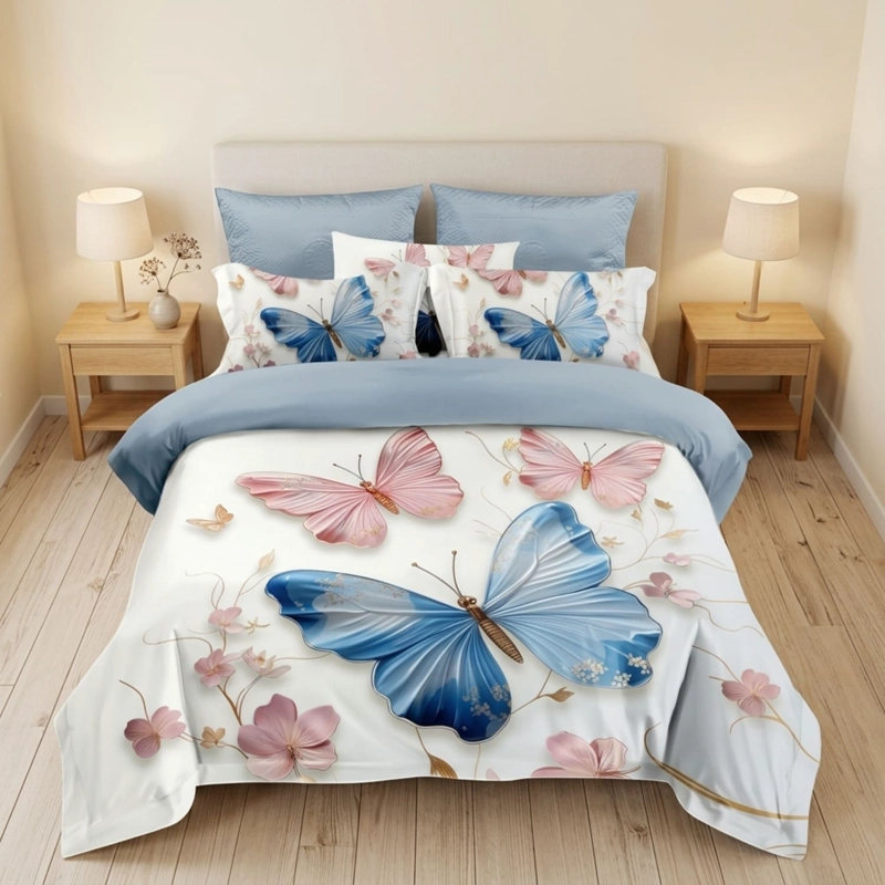 QUILT CUBRECAMA DE VERANO ESTAMPADO 250X270CM + 2 FUNDAS DE ALMOHADA CM3DKING-TF-10 - 1