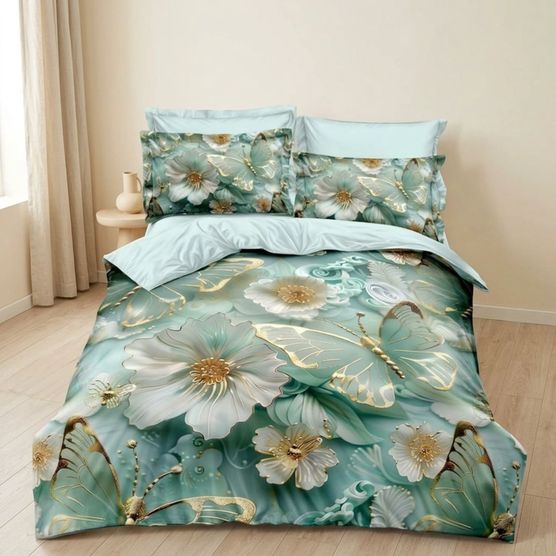 QUILT CUBRECAMA DE VERANO ESTAMPADO 230X250CM + 2 FUNDAS DE ALMOHADA CM3D2P-TF-13 - 1