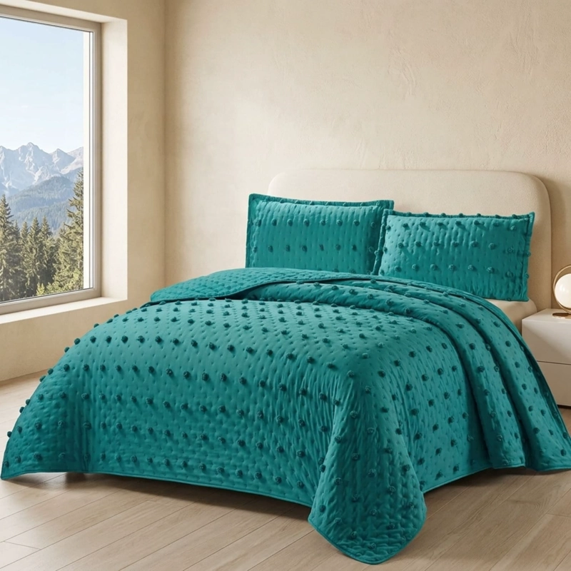 CUBRECAMA DE VERANO SEMIACOLCHADO QUILT TEXTURIZADO 180X230CM + 1 FUNDA DE ALMOHADA CMAC15P-TF-26 - 1
