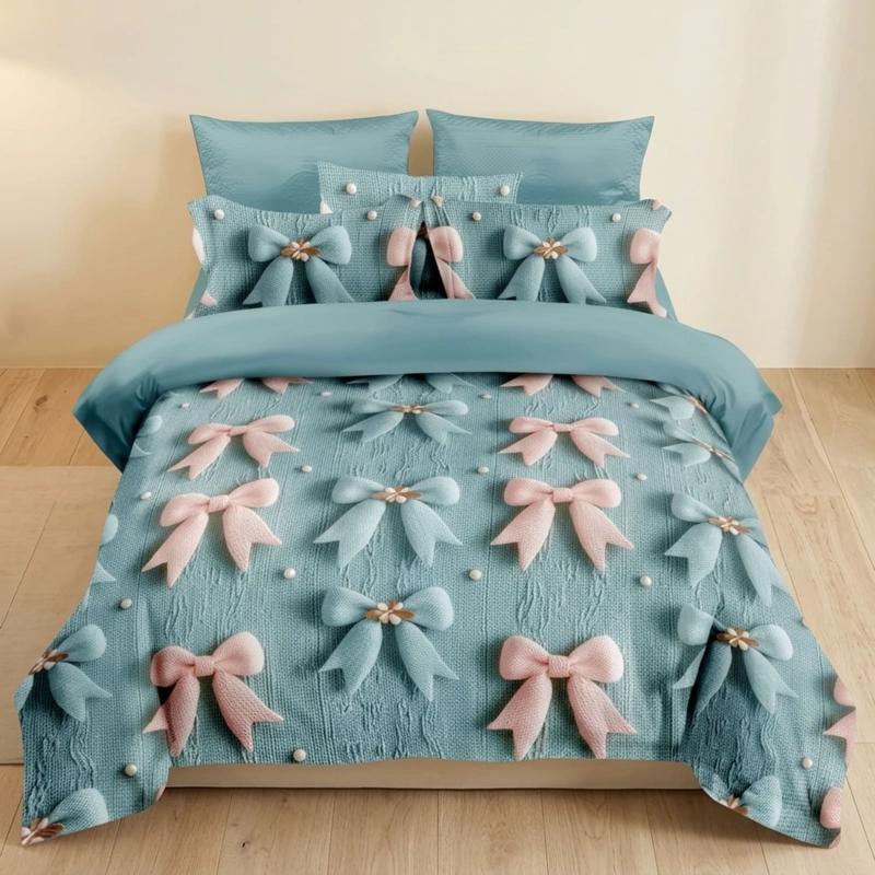 QUILT CUBRECAMA DE VERANO ESTAMPADO 230X250CM + 2 FUNDAS DE ALMOHADA CM3D2P-TF-11 - 1