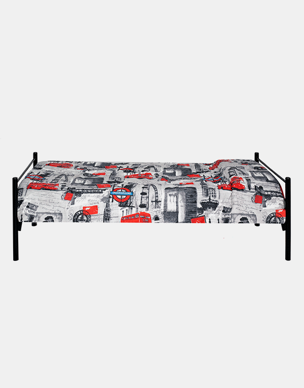 CAMA INCAL CATRE 1 PLAZA ACERO NEGRO - 3