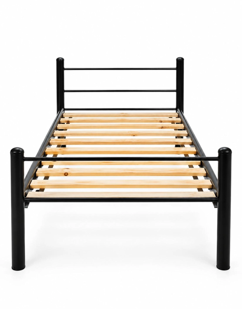 CAMA INCAL CATRE 1 PLAZA ACERO NEGRO - 4