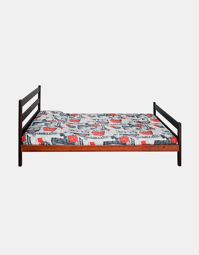 CAMA INCAL LANIN 2 PLAZAS CAOBA - 2