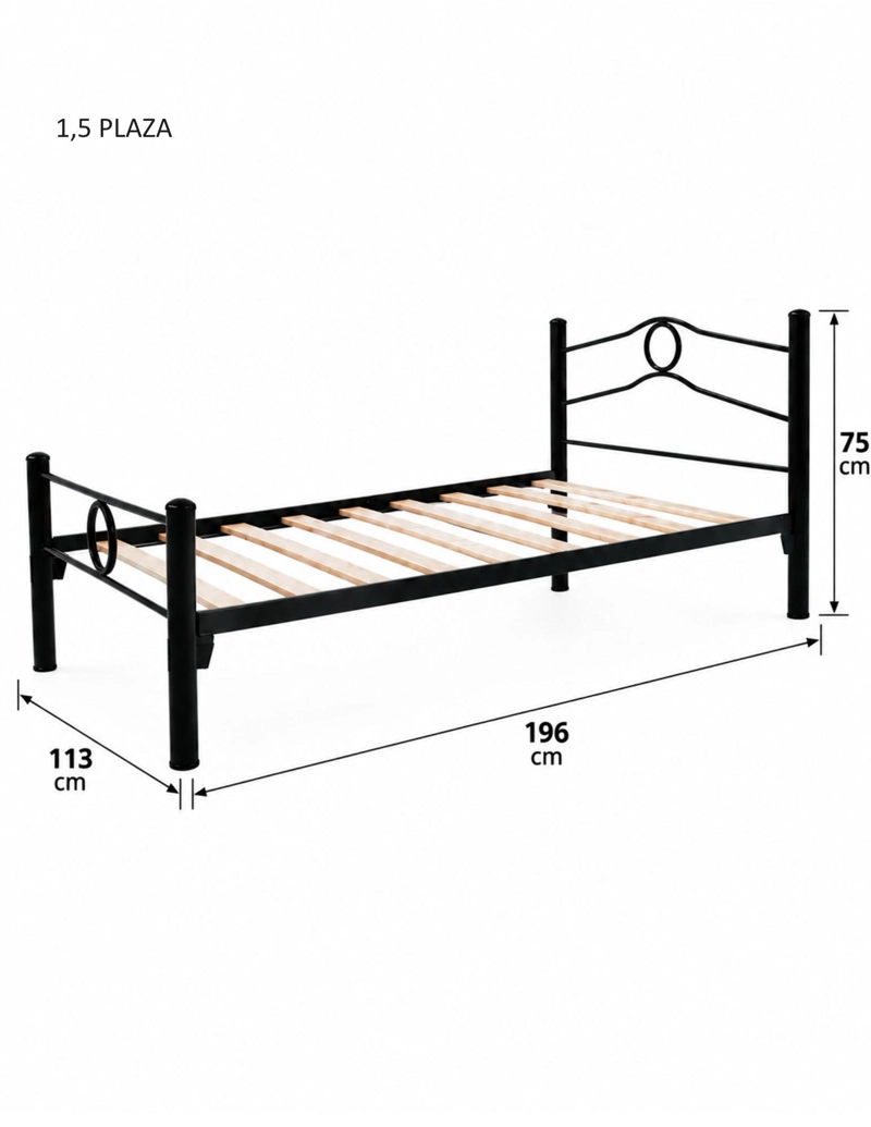 CAMA INCAL BARCELONA 1.5 PLAZAS CAOBA - 3