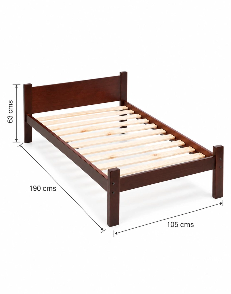 CAMA INCAL ECO 1.5 PLAZAS CAOBA - 4