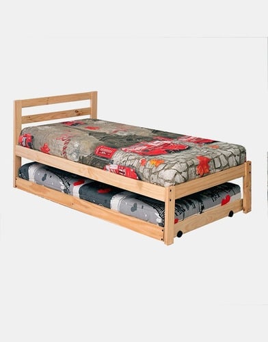CAMA NIDO INCAL EN MADERA NATURAL 1.5 PLAZAS CAMEL - 1