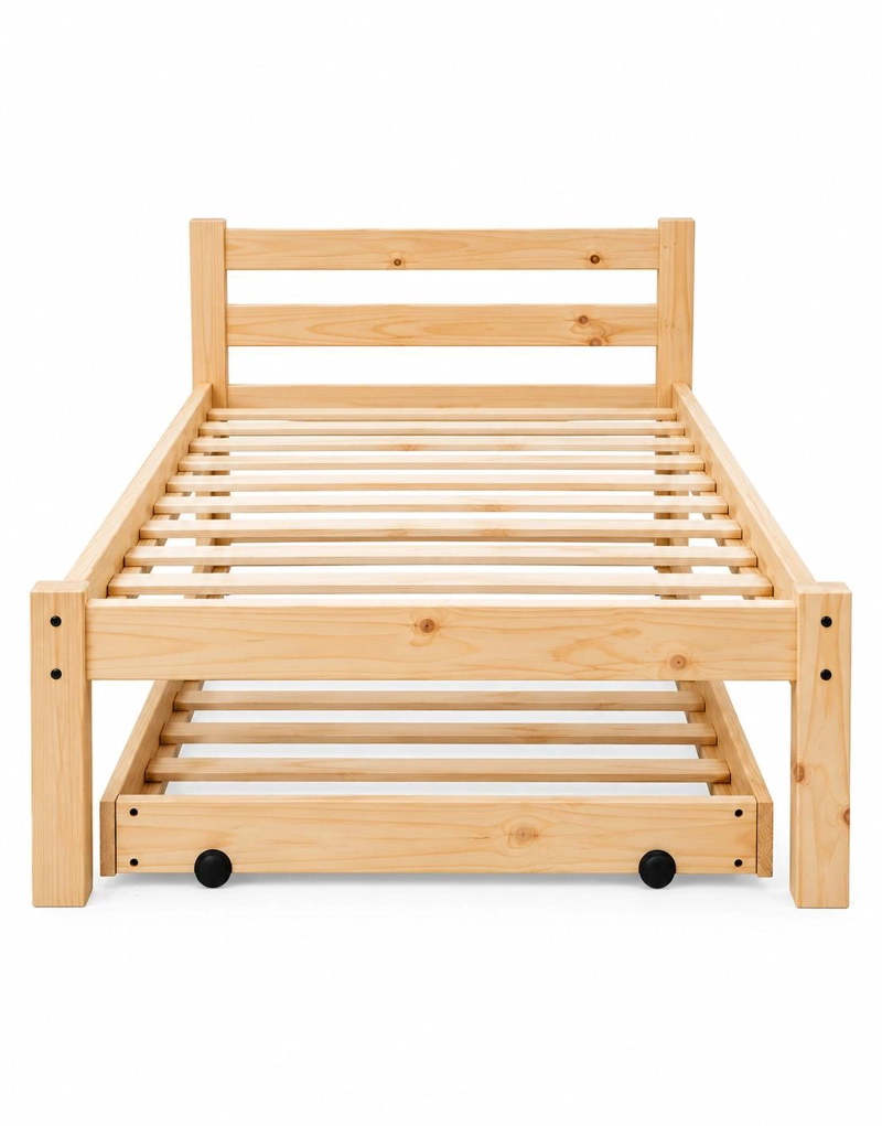 CAMA NIDO INCAL EN MADERA NATURAL 1.5 PLAZAS CAMEL - 2