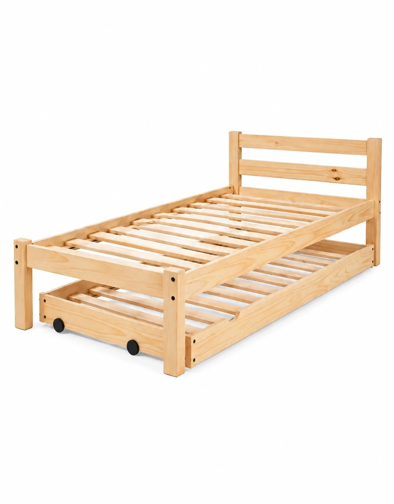 CAMA NIDO INCAL EN MADERA NATURAL 1.5 PLAZAS CAMEL - 6