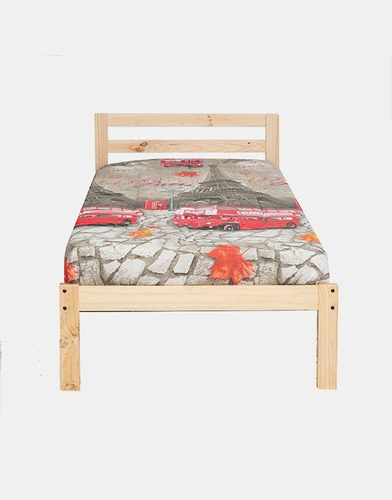 CAMA NIDO INCAL EN MADERA NATURAL 1.5 PLAZAS CAMEL - 6