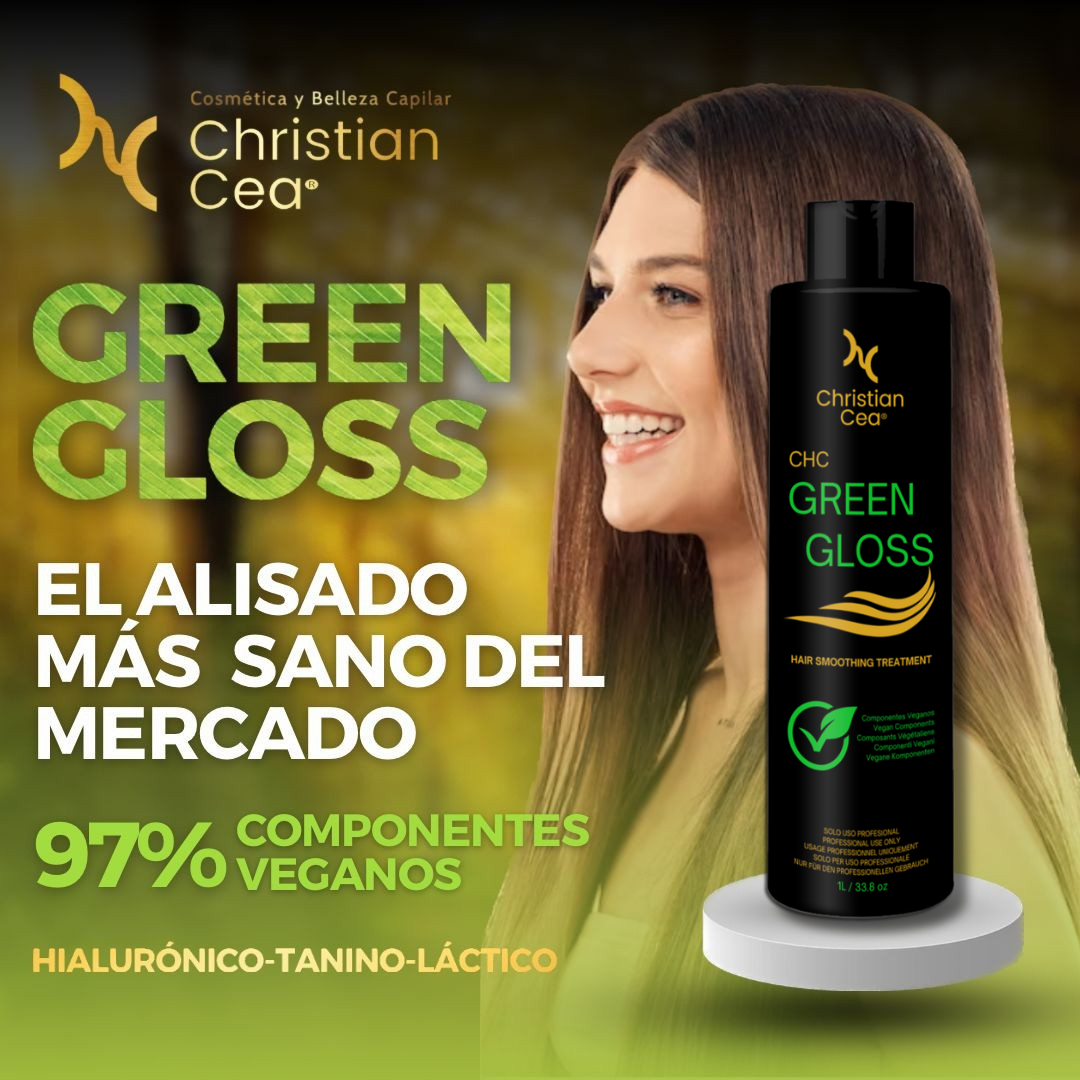 TRATAMIENTO CAPILAR CHRISTIAN CEA ALISADO RECUPERACIÓN GREEN GLOSS 1 LTS - 2