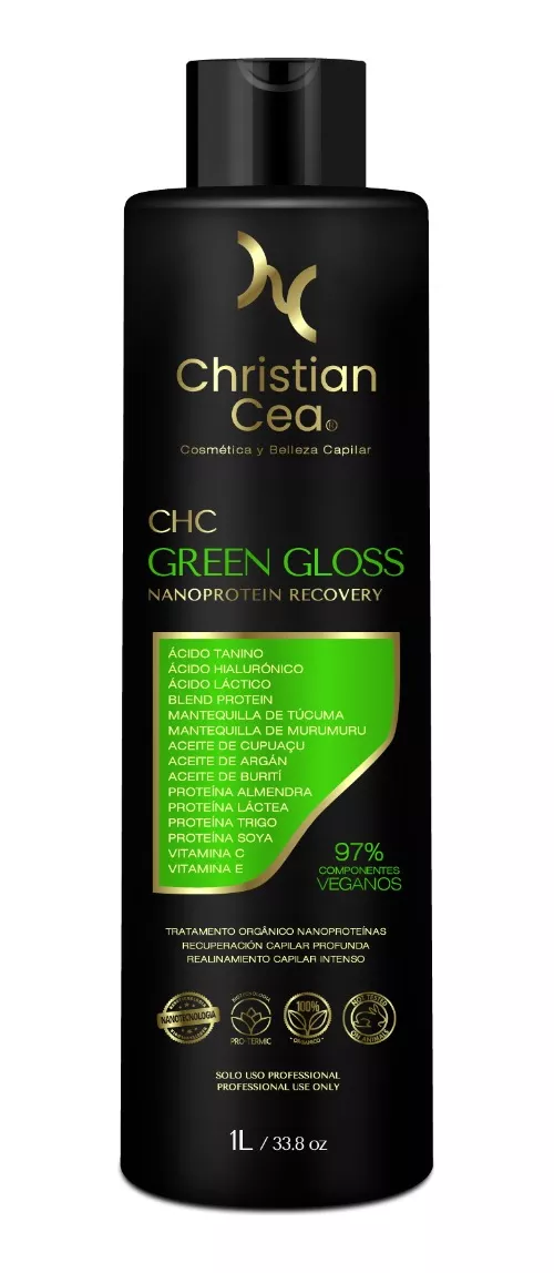 TRATAMIENTO CAPILAR CHRISTIAN CEA ALISADO RECUPERACIÓN GREEN GLOSS 1 LTS - 3