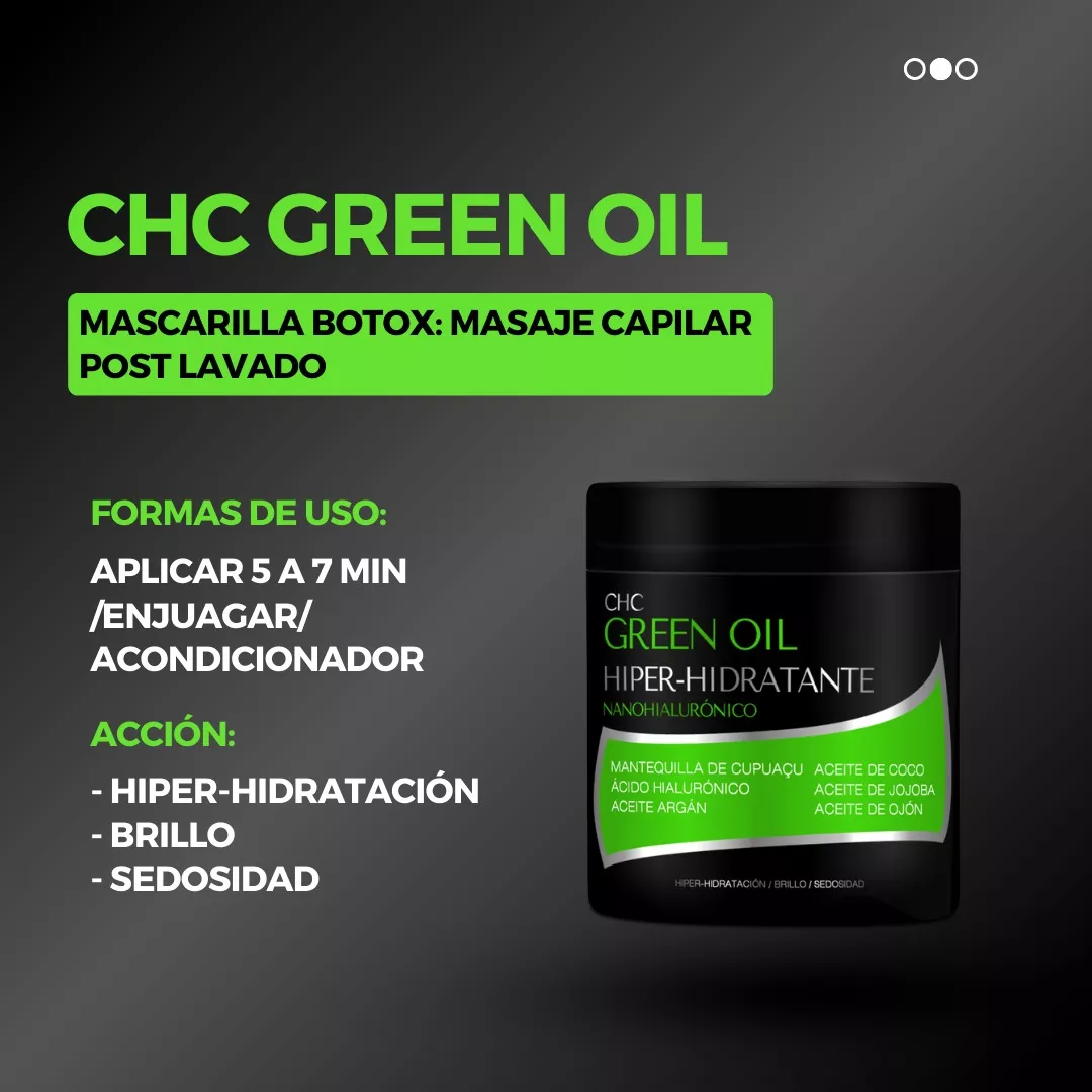 MASCARILLA CAPILAR CHRISTIAN CEA BOTOX HIPER HIDRATANTE GREEN OIL 500GR - 3