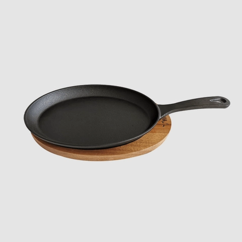 SARTEN IRON CAST BASE MADERA WAYU - 1