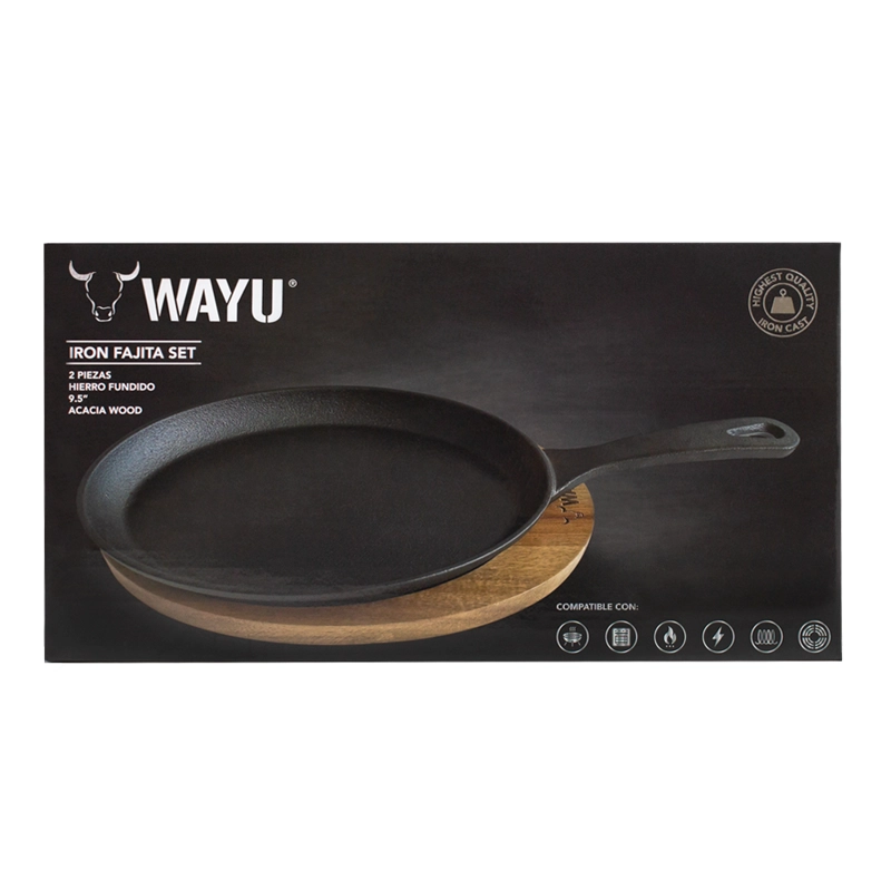 SARTEN IRON CAST BASE MADERA WAYU - 6