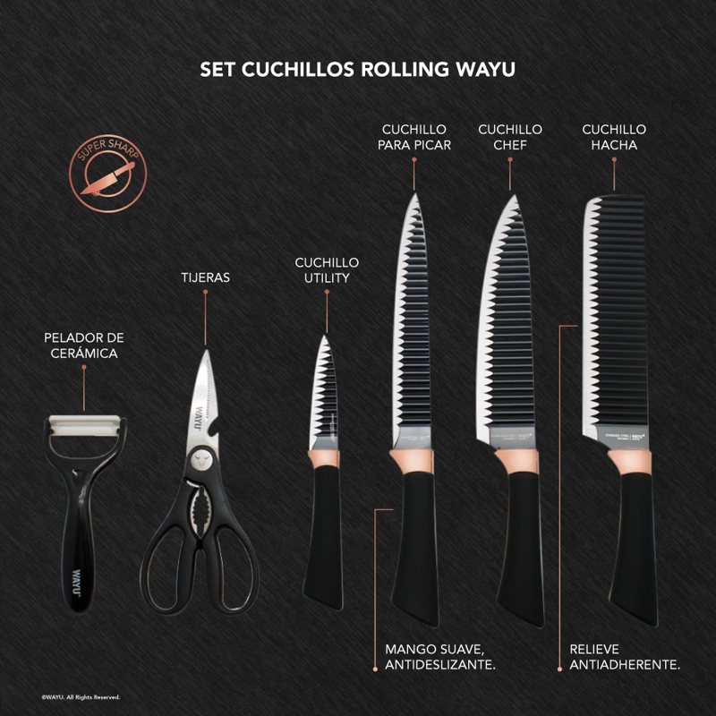 SET CUCHILLOS ROLLING WAYU - 3