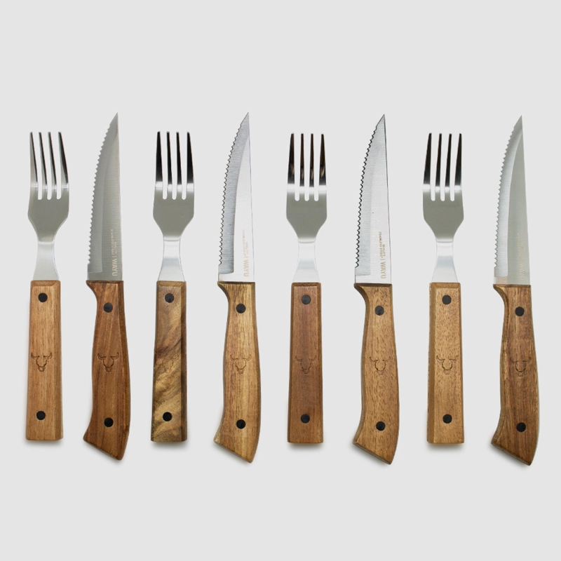 SET CUCHILLOS Y TENEDORES PRM 8 PCS WAYU - 1