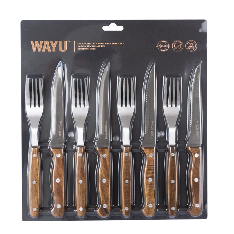 SET CUCHILLOS Y TENEDORES PRM 8 PCS WAYU - 4