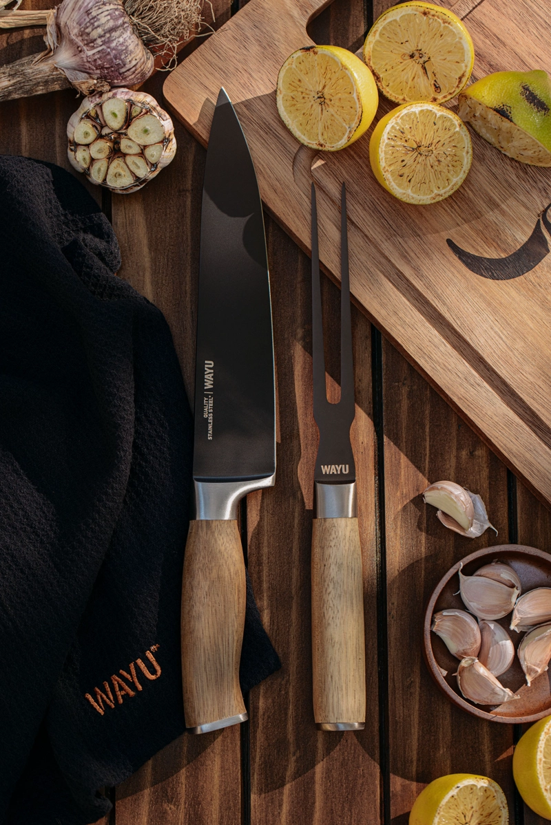 CUCHILLO + TENEDOR WAYU - 2