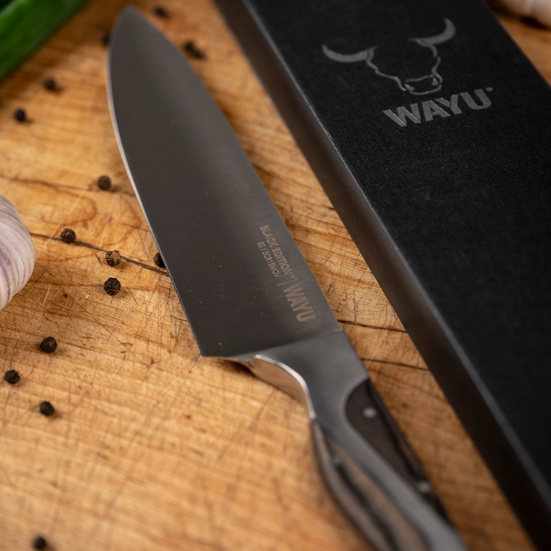 CUCHILLO CHEF 8 BLACK EDITION WAYU - 2